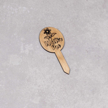 Funny Plant Stakes - Made from Sustainable Timber - WATER ME - Unicorn Fart Productions